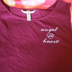 Victoria's Secret Angel burgundy maroon tank EUC